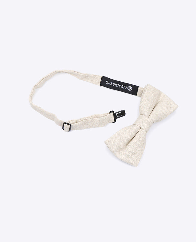 Noeud Papillon Blanc n°2 Enfant en Lin | Basile - Unipap's