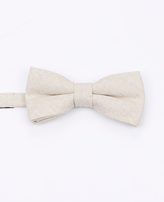 Noeud Papillon Blanc n°2 Enfant en Lin | Basile - Unipap's