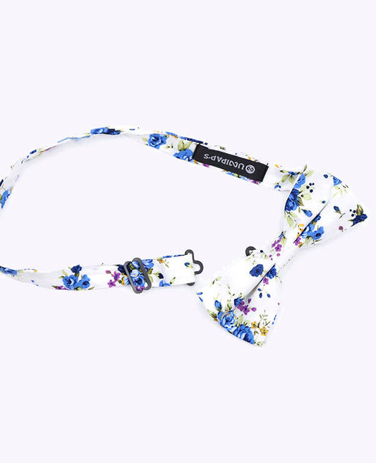 Noeud Papillon Liberty Blanc n°3 Homme en Coton