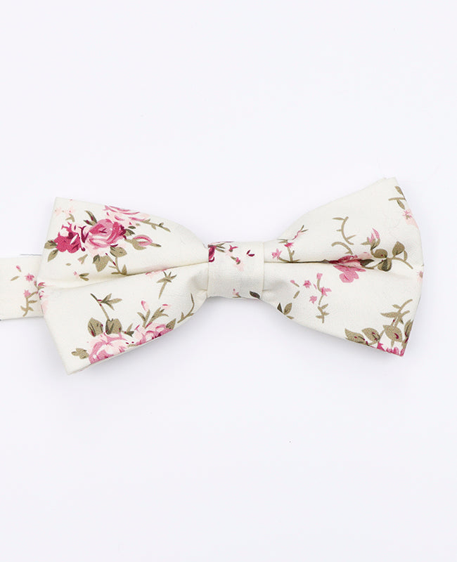 Noeud Papillon Liberty Blanc n°7 Homme en Coton | Charles - Unipap's