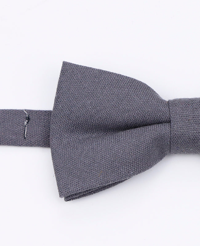 Noeud Papillon Gris Homme en Lin | Basile - Unipap's