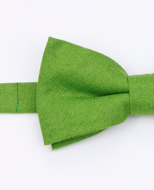 Noeud Papillon Vert n°4 Homme en Lin | Basile - Unipap's