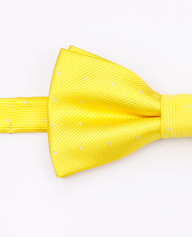 Noeud Papillon Jaune n°1 à Pois Homme en Polyester | Georges - Unipap's