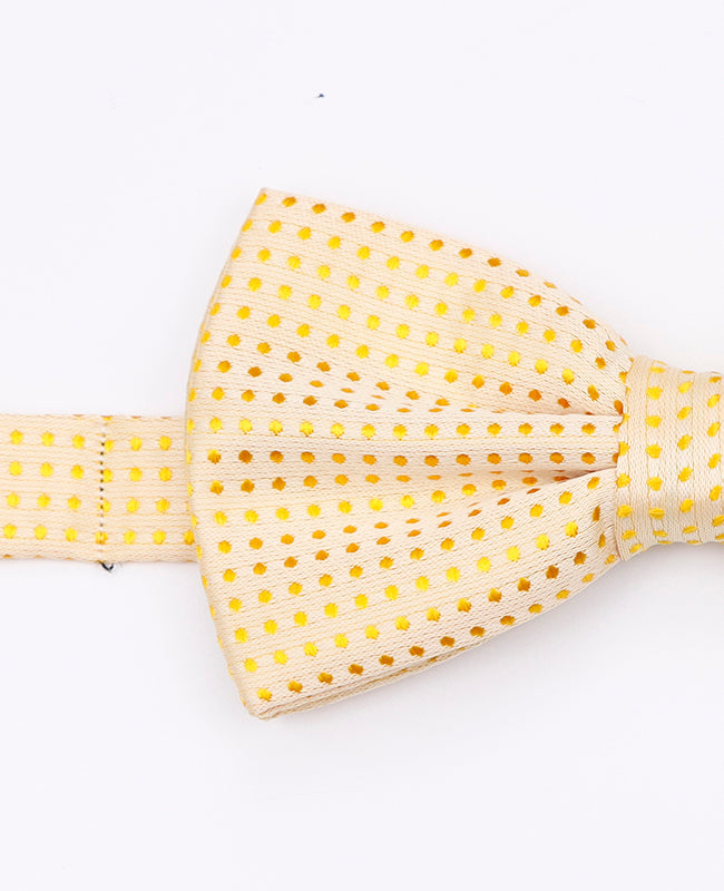 Noeud Papillon Jaune n°2 à Pois Homme en Polyester | Louis - Unipap's