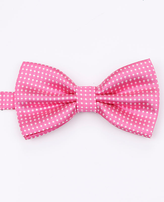 Noeud Papillon Rose n°2 à Pois Homme en Polyester | Louis - Unipap's