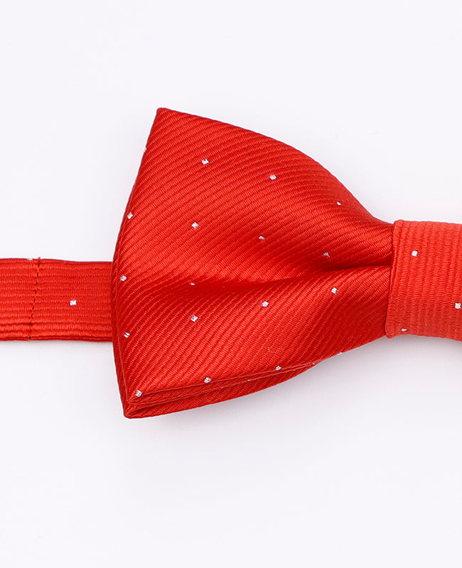 Noeud Papillon Rouge n°2 à Pois Homme en Polyester | Georges - Unipap's