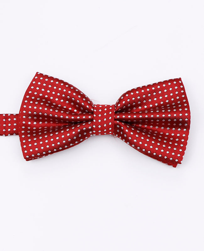 Noeud Papillon Rouge n°2 à Pois Homme en Polyester | Louis - Unipap's