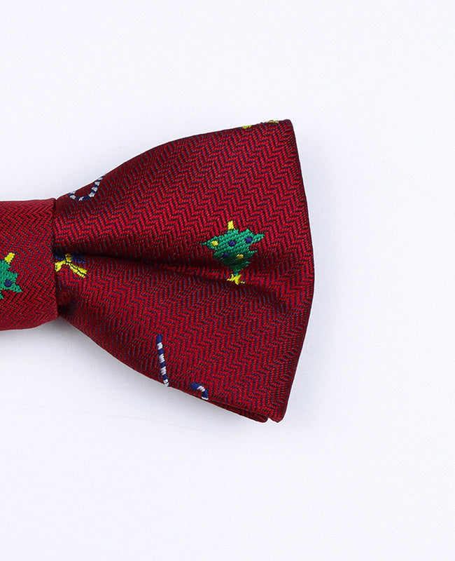 Noeud Papillon de Noël Rouge n°2 Enfant en Polyester «Christmas»