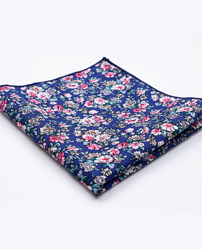 Pochette de Costume Liberty Bleu n°10 en Coton | Gaspard - Unipap's